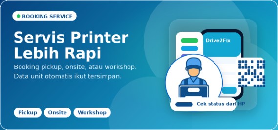 Booking service printer lebih rapi